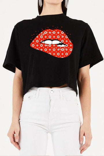 Sexy Lip Print Top - Paelyn Boutique